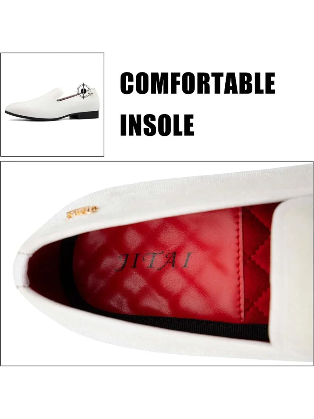 Men's White Fashion Tuxedo Formal Party Dress Shoes Casual Loafers Slip On